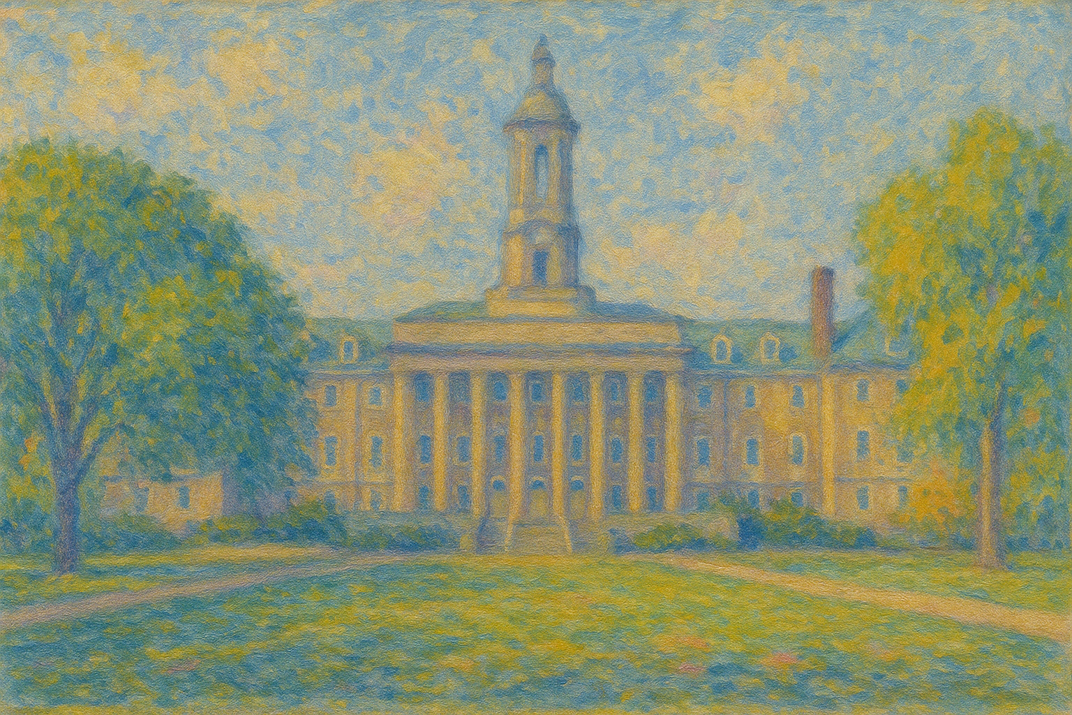 Custom Monet-style painting for Penn State